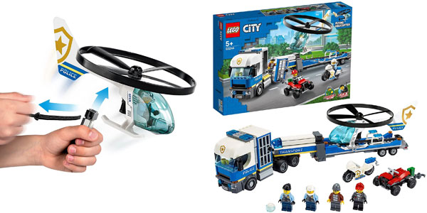 LEGO 60244 City Policía: Camión de Transporte del Helicóptero barato en Amazon