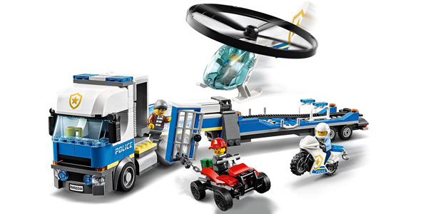 LEGO 60244 City Policía: Camión de Transporte del Helicóptero chollo en Amazon