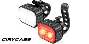 Set de luces LED CIRYCASE impermeables y recargables para bicicleta