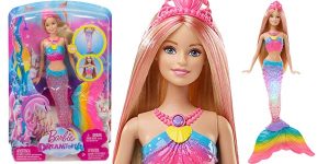 Muñeca sirena Barbie Dreamtopia con luces de arcoíris barata en Amazon