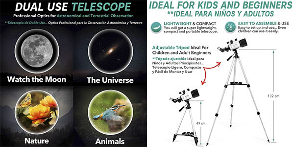 Slokey telescopio astronómico barato