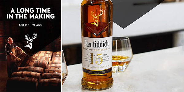 Whisky escocés single malt Glenfiddich 15 de 700 ml en estuche regalo de Edición Limitada chollo en Amazon