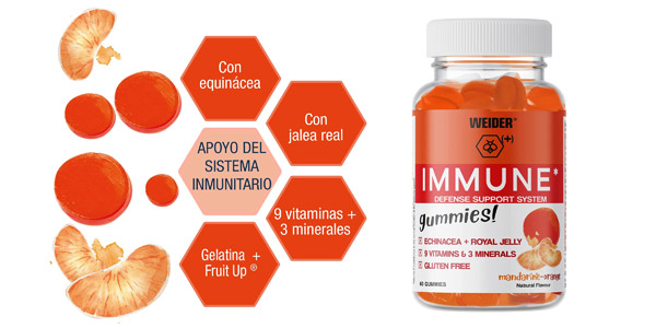 Bote x60 Gominolas Weider para reforzar el sistema inmunitario baratas en Amazon
