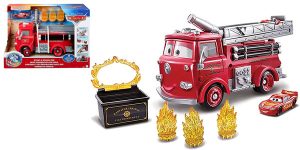 Camión de bomberos Red Disney Cars acrobacias con agua (Mattel GPH80) barato en Amazon