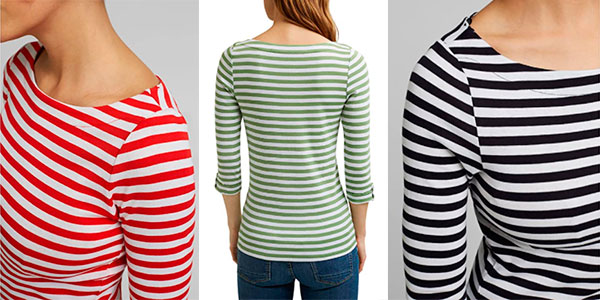 Camiseta Esprit de algodón ecológico en varios modelos para mujer barata