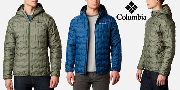 ▷ Chollo Chaqueta de plumón Columbia Delta Ridge con capucha para hombre  por sólo 109,98€ con envío gratis (-30%)