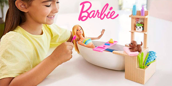 Chollo Barbie y su bañera de burbujas 