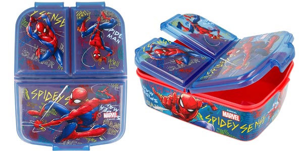 Sandwichera Spider-Man con 3 compartimentos chollo en Amazon