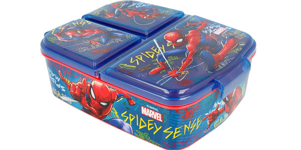 Sandwichera Spider-Man con 3 compartimentos barata en Amazon