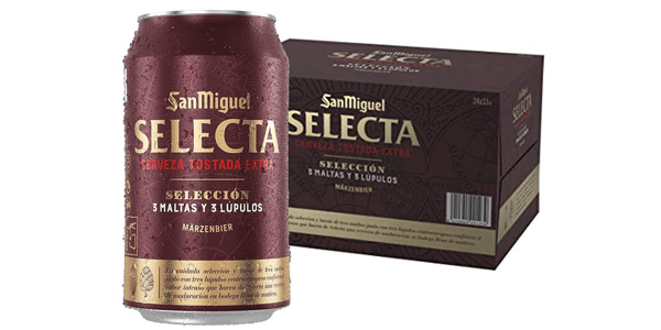 Pack x24 latas San Miguel Selecta de 330 ml barato en Amazon