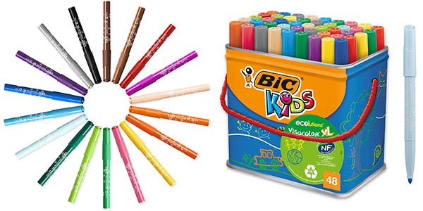 Pack de 10+2 rotuladores de colores lavables para niños Kids