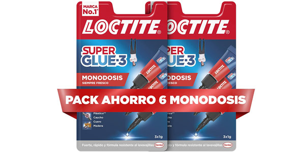 Pack x6 Loctite Super Glue Monodosis de 1 gr barato en Amazon
