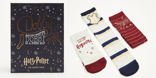 Pack 6 calcetines algodón Harry Potter, Calcetines de mujer