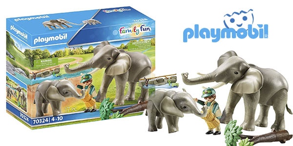 Playmobil Family Fun 70324 recinto exterior elefantes