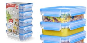 Set x5 Recipientes herméticos Emsa Clip & Close Set Batch Cooking de 0.8 L sin BPA barato en Amazon