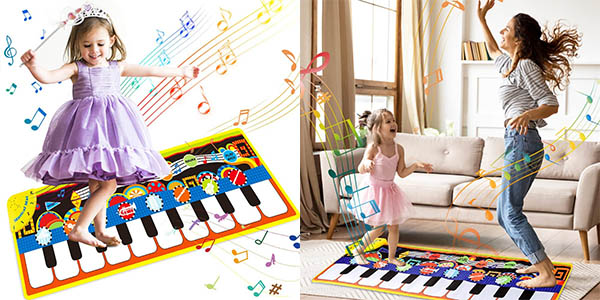 Alfombra piano para niños Buluri con sonidos de 8 instrumentos