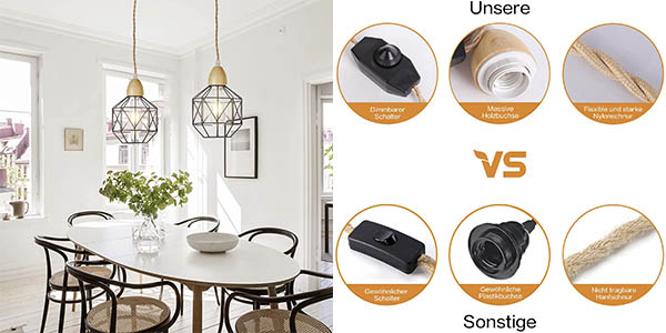 Arturesthome cable lámpara vintage barato