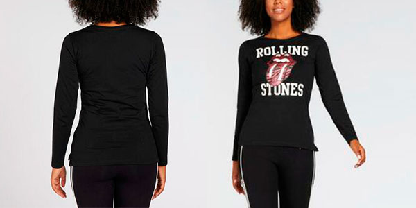 Camiseta de manga larga Rolling Stones para mujer barata