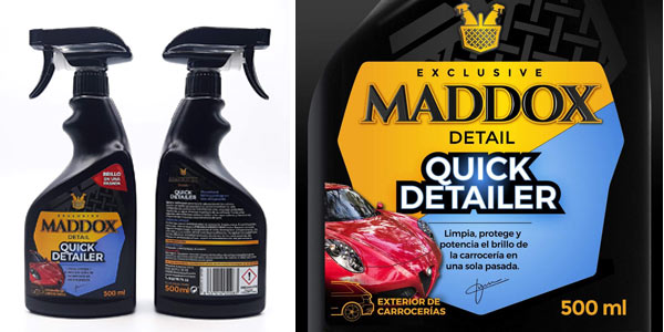 Cera Rápida en spray Maddox Detail Quick Detailer de 500 ml para coches en Amazon