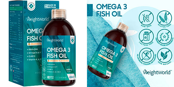Chollo Suplemento Omega 3 líquido WeightWorld de 250 ml