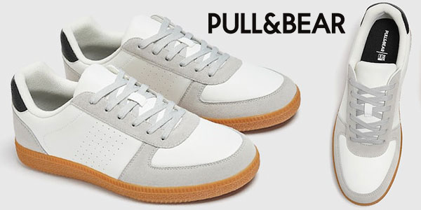 Chollo Zapatillas casuales Pull & Bear con detalle de piel para hombre