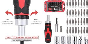 uego de destornillador de carraca magnético Amazon Basics de 41 piezas