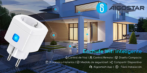 Enchufe WiFi de Aigostar compatible con Alexa y Google Home