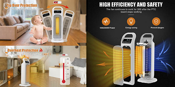 Lufea calefactor eléctrico cerámico barato