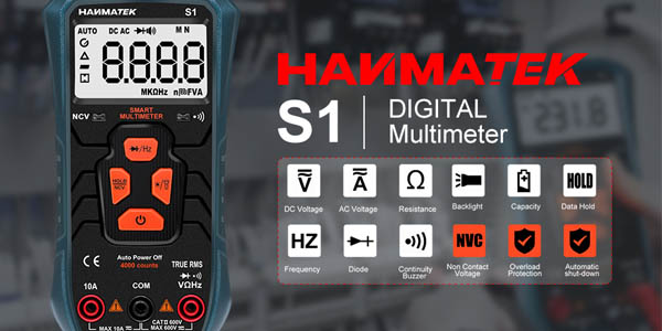 Multímetro digital automático HANMATEK S1