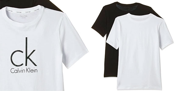 Pack x2 Camisetas Calvin Klein Modern para niños barato