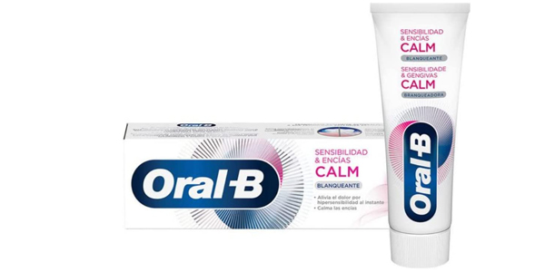 Pack x3 Pasta de dientes Oral-B Calm Blanqueante Sensibilidad & Encías de 75 ml en Amazon
