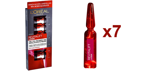 Pack x7 Ampollas efecto peeling L'Oréal Paris Revitalift Láser barato en Amazon
