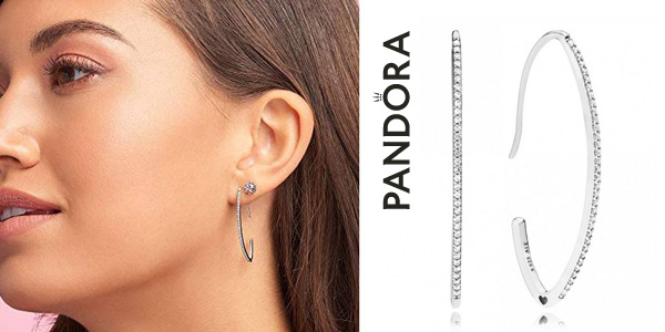 Pendientes de aro Brillo Ovalado de Pandora 297691CZ para mujer baratos en Amazon