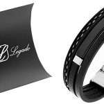Pulsera triple de acero y cuero Legado para hombre barata en Amazon