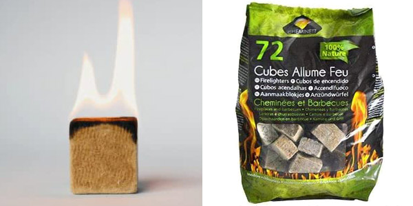 Saco x72 Cubos de encendido ecológicos para chimeneas y estufas barato en Amazon