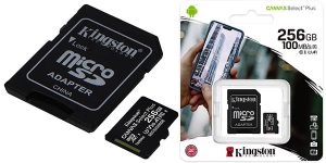 Tarjeta microSD Kingston Canvas Select Plus de 256 GB
