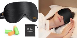 Antifaz para dormir Gritin con correa ajustable