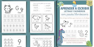 Aprender a escribir letras números pauta Montessori libro chollo