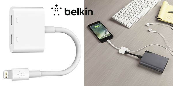 Belkin adaptador audio carga chollo