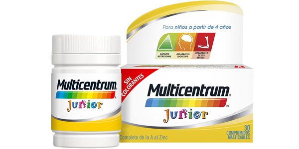 Caja x30 Comprimidos masticables Multicentrum Junior barata en Amazon