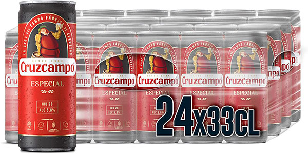 Chollo Pack de 24 latas de cerveza Cruzcampo Especial de 33 cl