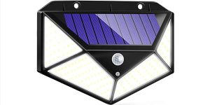Luz solar exterior de 100 LED IOTSES con sensor de movimiento