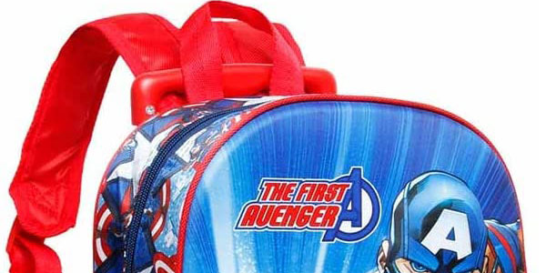 Mochila infantil Capitán América El Primer Vengador 3D con ruedas chollo en Amazon