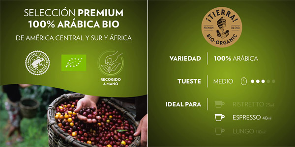Pack x100 Cápsulas Lavazza Tierra For Planet 100% Arábica para Nespresso en Amazon