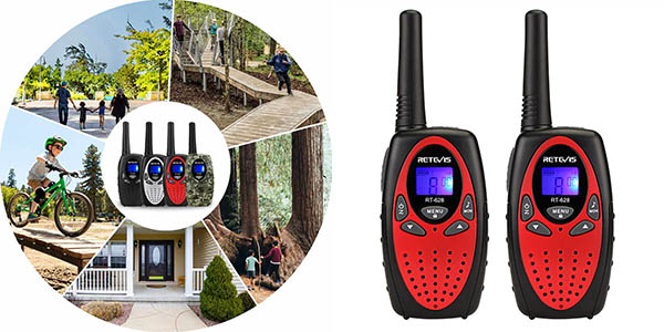 Set de 2 walkie talkie infantiles RETEVIS RT628 de 8 canales