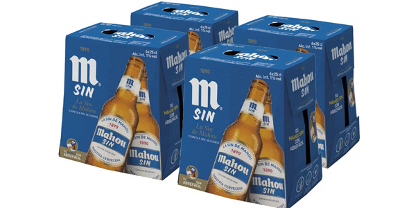 Pack x24 Botellas de cerveza Mahou sin alcohol de 25 cl/ud barato en Amazon