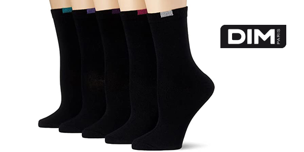 Pack x5 pares de calcetines Dim Mi EchoDIM para mujer baratos en Amazon