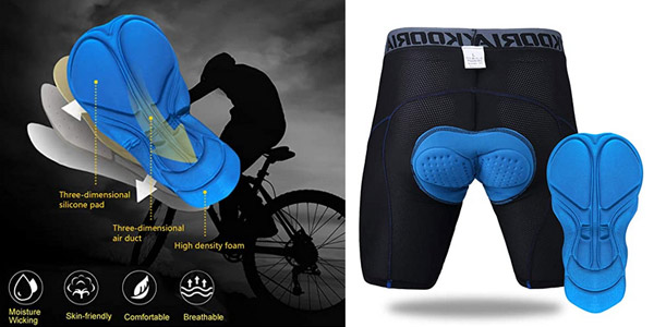 Pantalones cortos de ciclismo Sykooria para hombre baratos en Amazon