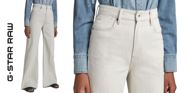 Pantalones vaqueros G-Star Raw Deck Ultra High Waist Wide para mujer baratos en Amazon