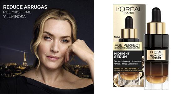 Sérum facial de noche L'Oréal París Midnight Sérum con complejo antioxidante de 30 ml barato en Amazon